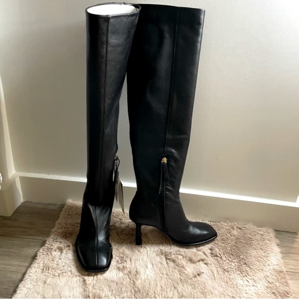 ZARA HEELED LEATHER BOOTS MADE IN SPAIN - Picture 9 of 14